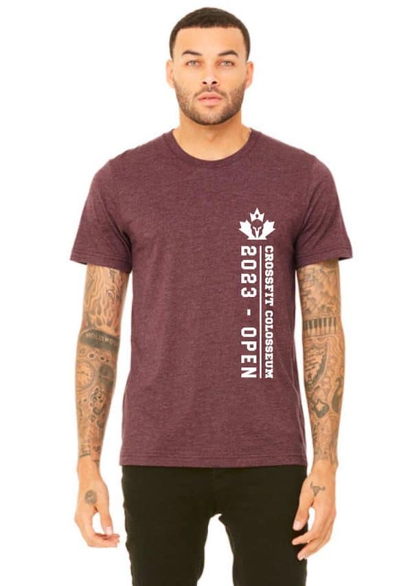 Crossfit Colosseum Open 2023 Maroon Tshirt
